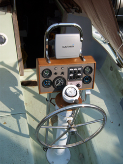 Custom boat helm station